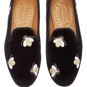 Stubbs & Wootton Bumblebee Velvet Slippers